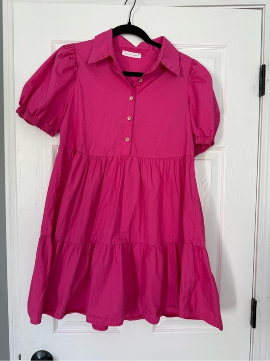 Ces Femme Dresses & Skirts - Ces Femme Hot Pink Lightweight tiered dress- size S